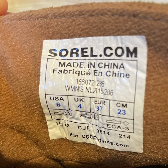 Sorel Toronto suede lace up wedge boots in Burnished Elk (tan) sz 6 - Picture 9 of 13